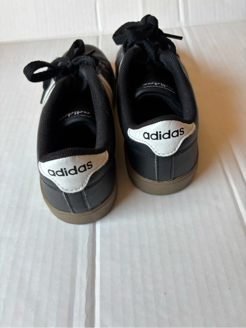 adidas Black Sneakers with White Three-Stripes